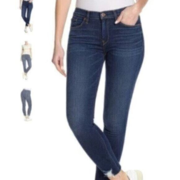 NWOT Hudson Nico Midrise Super Skinny Distressed Hem Jeans - Picture 3 of 4